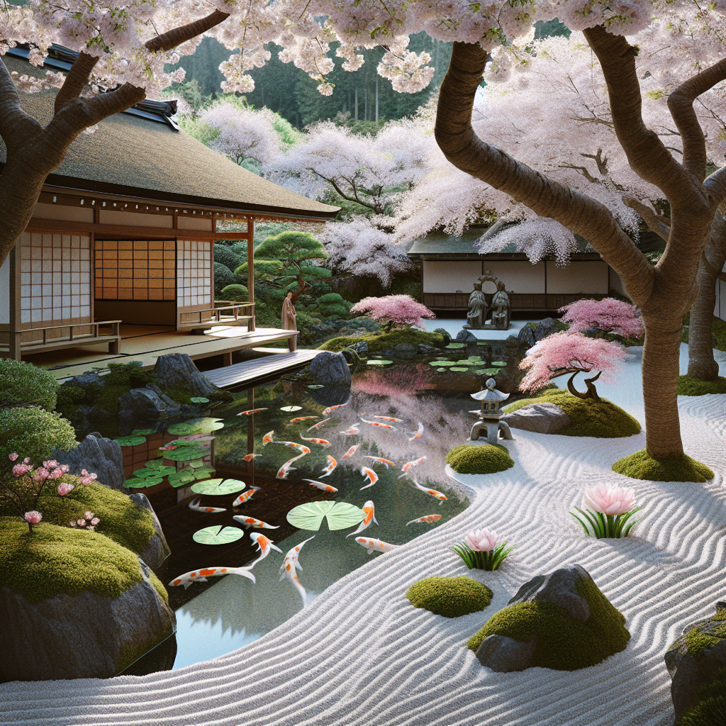 Zen Garden Scene Description